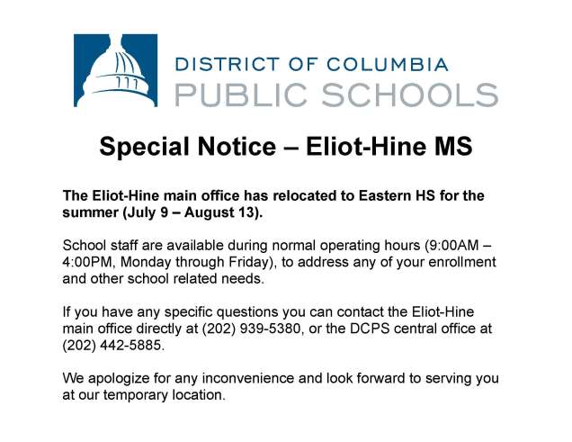 EH Summer Office Move Signage